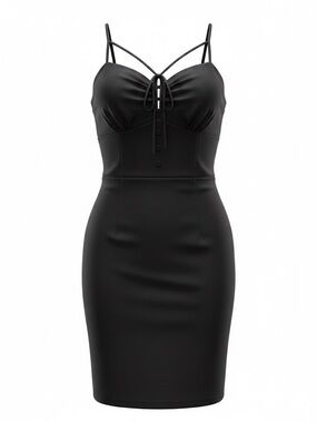 Lindy Bop Black Strappy Mini Dress